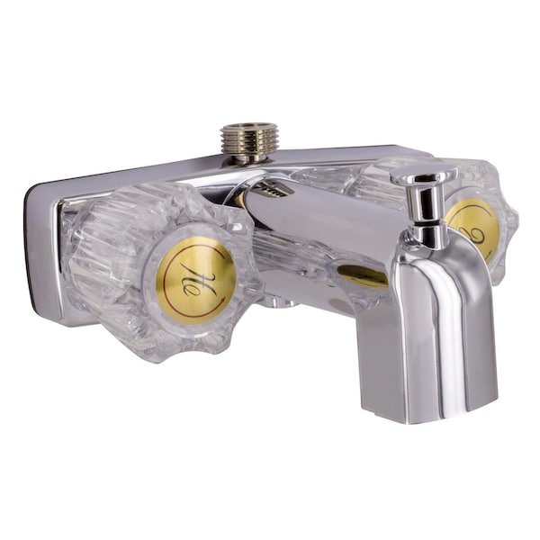 Valterra Faucet, Used For Bathtub; Single Piece 4 Inch Wall Mount With Tub/ Shower Diverter - PF213332