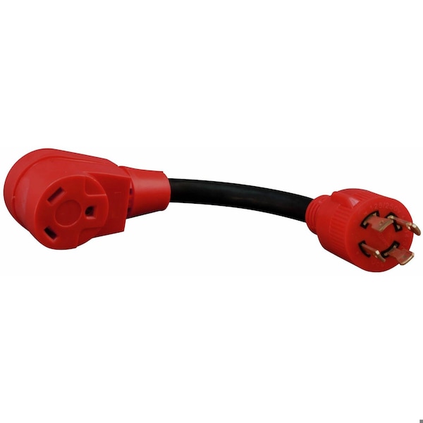 Valterra GEN30AMP 4P TO 30AMP ADAPTER CORD, 12IN, BULK - A10-G30430