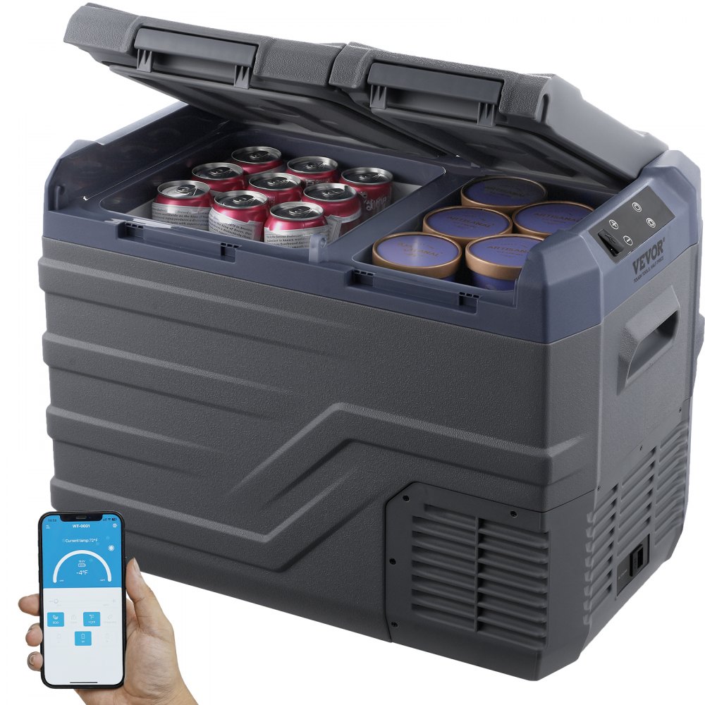 VEVOR Portable Car Refrigerator Freezer Compressor 32 L Dual Zone for Car Home - WLCZBXX45LSQMSX3DV1