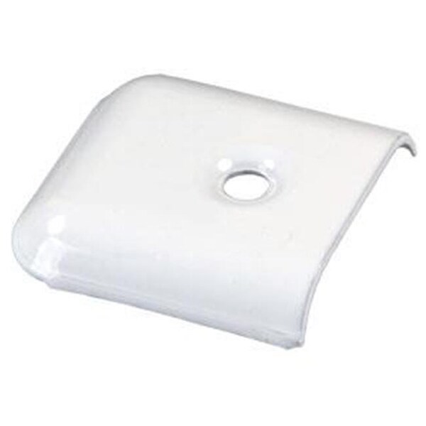 Jr Products JR PRODUCTS 49655 Metal Vinyl End Caps - Polar White - J45-49655