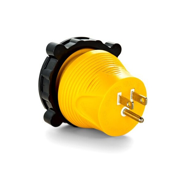 Camco LOCKING POWERGRIP ADAPTER, 5-15P X L5-30R (E/F), 15A MALE-30A FEMALE - 55640