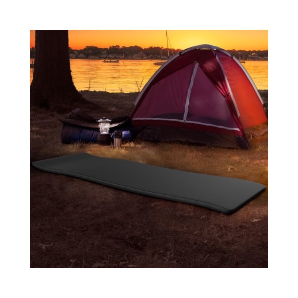 Leisure Sports Foam Sleep Pad, 1.25" Extra Thick Camping Mat for Cots, Tents, Sleeping Bags, Waterproof (Black) - 387097PEW