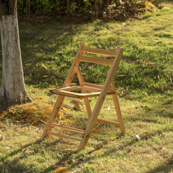 Playberg Wooden Folding Portable Toilet Seat for Camping and Hiking with Backrest - QI004419