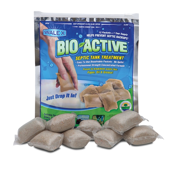 Walex Walex BIO-31112 Bio-Active Septic Tank Drop Ins - 12 Pack - BIOSP1