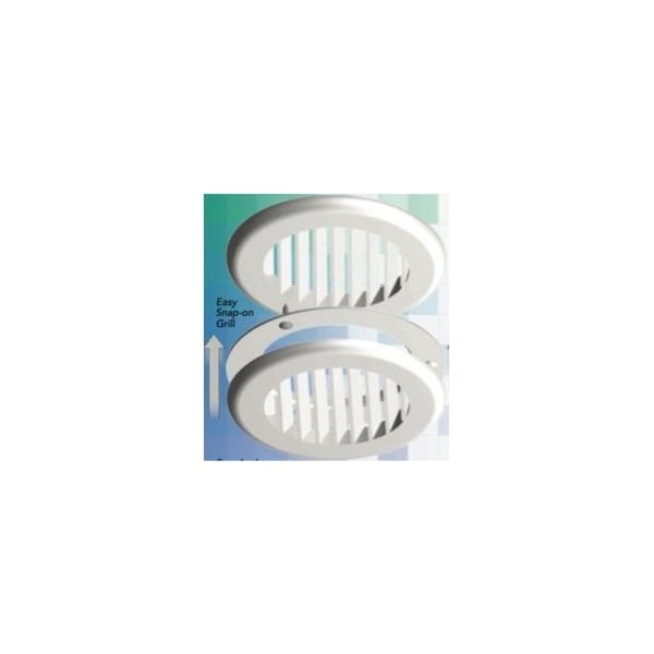 B&B Molders 701-016-00006 A/C Coolvent Ceiling Grill, 1/4in Collar, Directional adjustable, White - IV-CVF-WHT