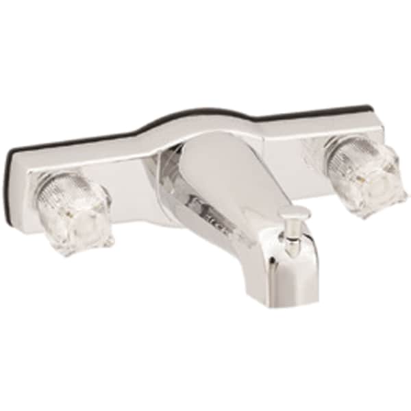 Empire Brass U-YJW68-OFS RV Tub/Shower Diverter w Crystal Handles Offset Shanks&Shower Head-8" Chrome - U-YJW68-OFS