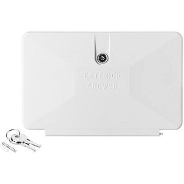 Dura Faucet RV Exterior Shower Box Door, White - DU323318