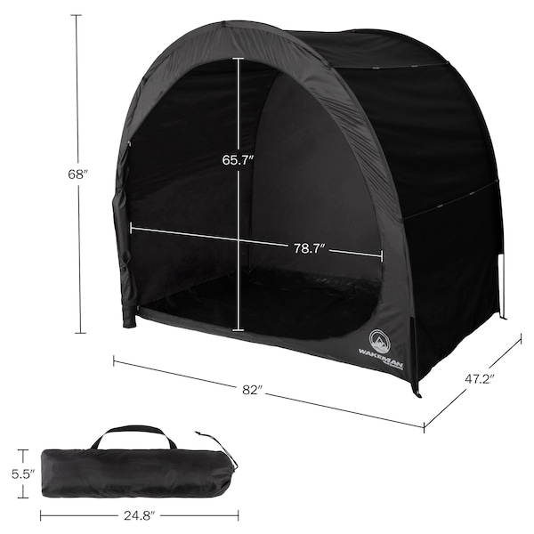 Wakeman Bike Storage Shed-6.5x4x5.3 Tent Holds 3 Bicycles-Water & UV-Resistant with Carry Bag by Wakeman - 83-SS1003