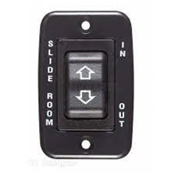 Rv Designer 1.85 x 2.3 in. 20A Continuous, 40A Peak Cut-out Black Contoured Switch - RVDS141