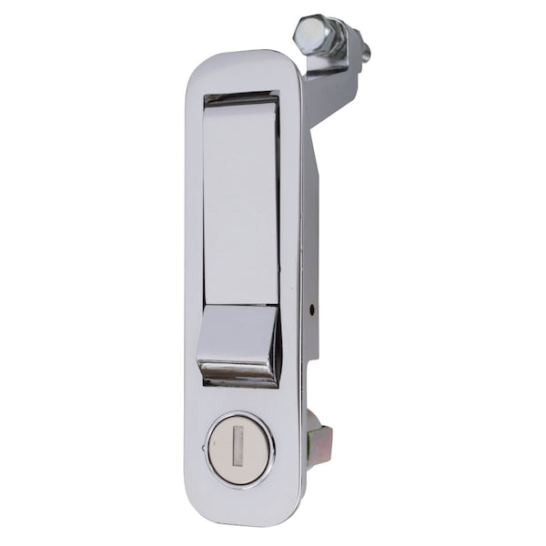 Global Pivot Latch, Long Body, Long Arm, Locking, Chrome, Keyed to G3xx Codes - PL-LLL-10214-PC-1PK