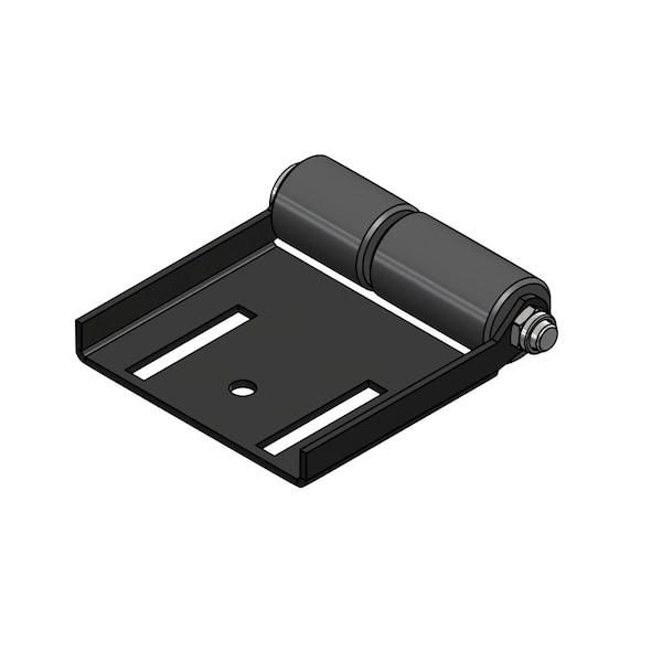 Global Slide Out Roller, Surface Mount, Model No402, Powder Coat Black Mounting Bracket. - SOR-SM-402-2006