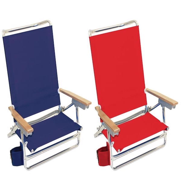 Rio RIO Brands 5-Position Assorted Beach Folding Chair - SC590-2817PK4