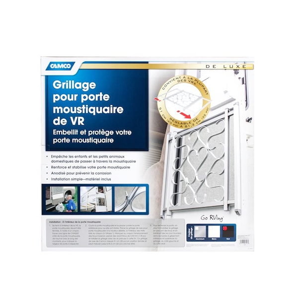 Camco SCREEN DOOR DELUXE GRILLE ALUMINUM - 43991