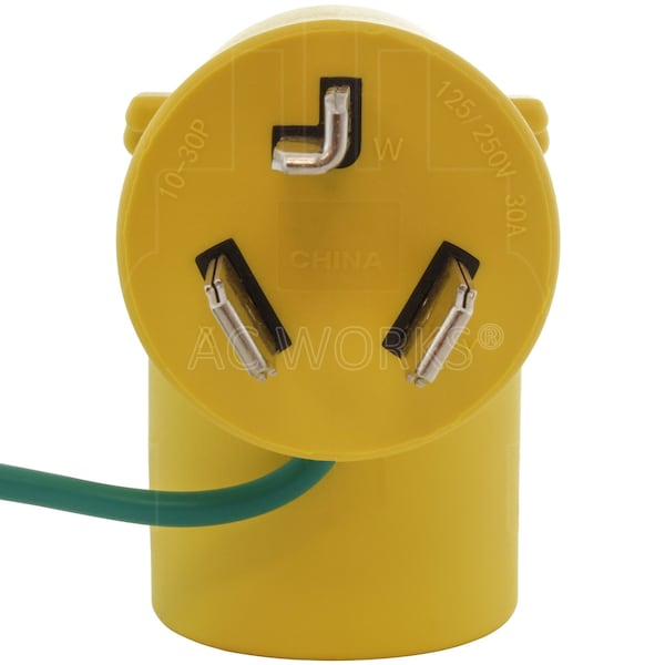 Ac Works 10-30P 30A 3-Prong Old Dryer Plug to 30A RV Adapter - RV1030TT