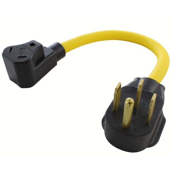 Ac Works 1.5FT 14-50P 50A RV/Generator/Range Plug to 30A RV Adapter - RV1450TT-018