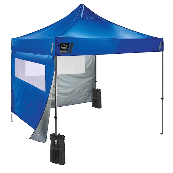 Ergodyne Single Blue Heavy-Duty Tent Kit Mesh Windows, 10ft x 10ft - 6052
