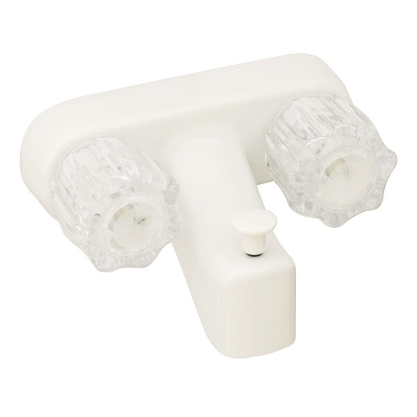 Empire Brass U-YJW41VBW RV Non-Metallic Tub/Shower Diverter w Smoked Crystal Handles&Vacuum Breaker-4" - U-YJW41VBW