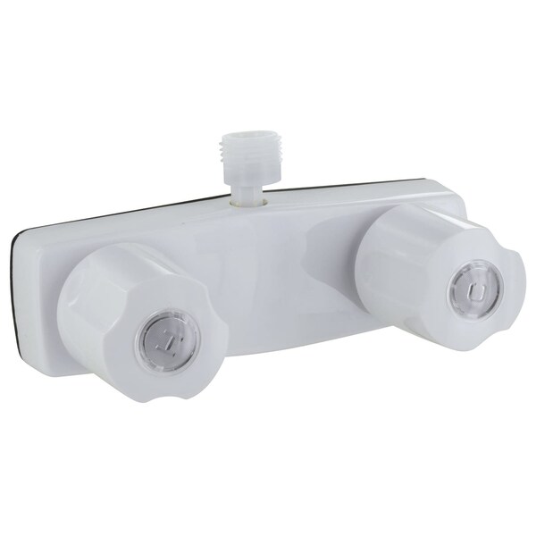 Valterra SHOWER VALVE W/ VAC BRKR, 4IN, 2 KNOB, PLASTIC, WHITE - PF213244