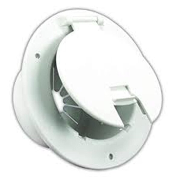 Powerhouse Deluxe Round Electric Cable Hatch with Back, Polar White - PO1850002