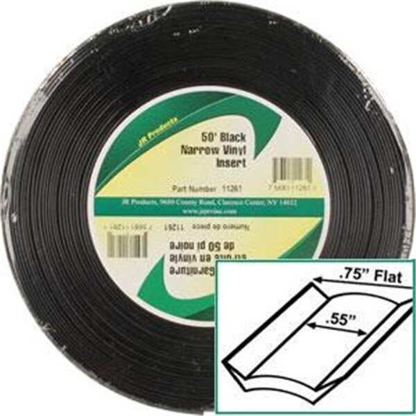 Jr Products JR PRODUCTS 11261 Exterior Hardware RV 0.75 in. x 50 ft. Std Narrow Vinyl Insert - J45-11261