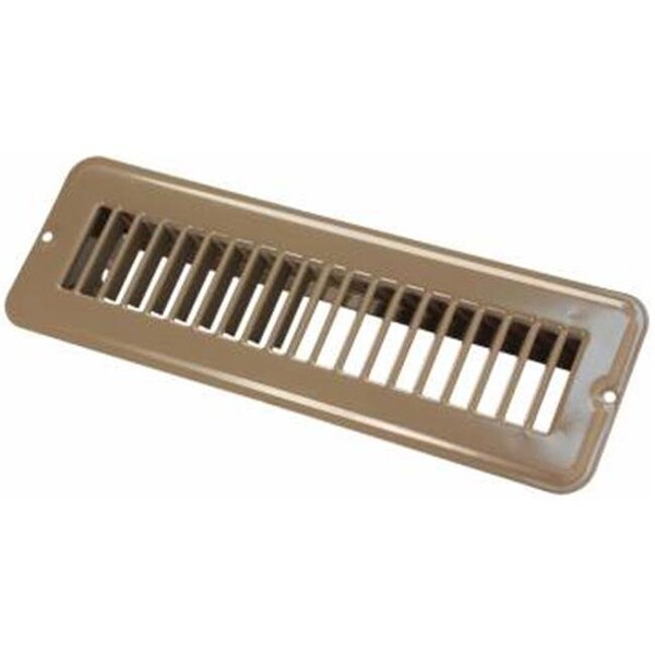 Jr Products JR Products J45-0228935 2 x 10 in. Floor Registers Undampered Metal; Brown - J45-0228935