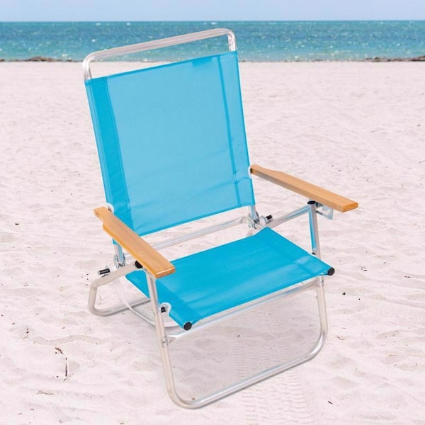 Wave Beach Wave Beach 3-Position Blue Beach Folding Chair - SC2601-72PK6