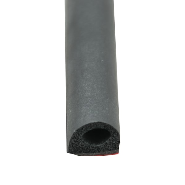 Ap Products AP Products 018-224 "D" Seal with PSA Tape - 1/2" x 3/8" x 50', Black - 018-224