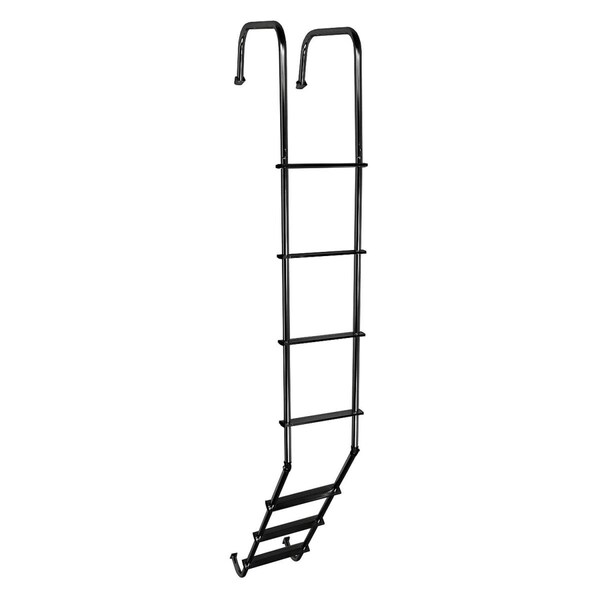 Defenseguard Outdoor RV Ladder Universal Ladder - Powder Coat Over Anodized Aluminum, Black - DE395533