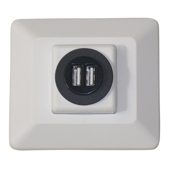 Diamond Group By Valterra Diamond Group DG61031VP Decor USB Charging Station - White - DG61031VP