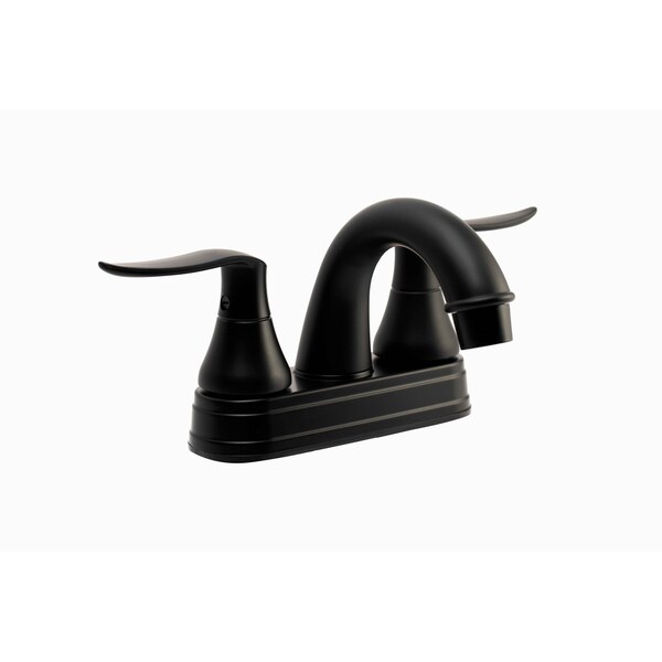 Dura Faucet Elegant Arc Spout RV Lavatory Faucet - Matte Black - DF-PL620LH-MB