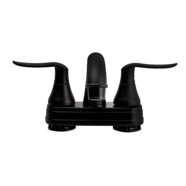 Dura Faucet Elegant Arc Spout RV Lavatory Faucet - Matte Black - DF-PL620LH-MB