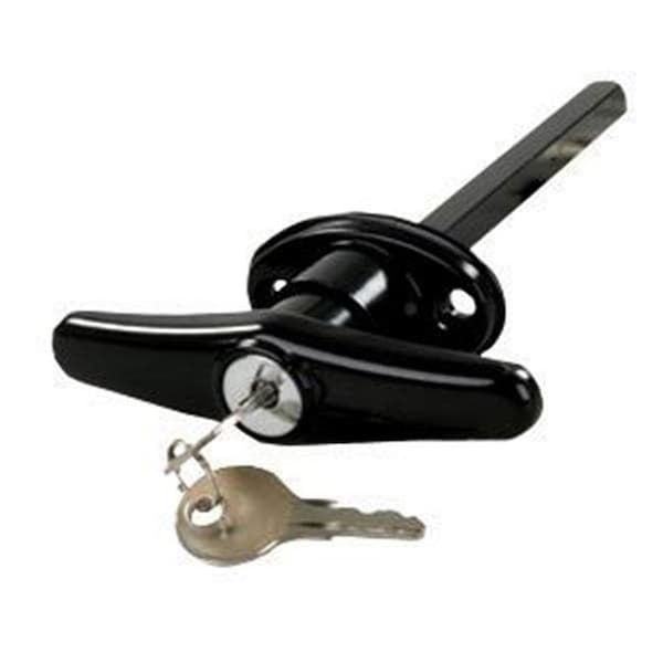 Jr Products JR PRODUCTS 10985 Exterior Hardware RV Locking T-Handle- Black - J45-10985