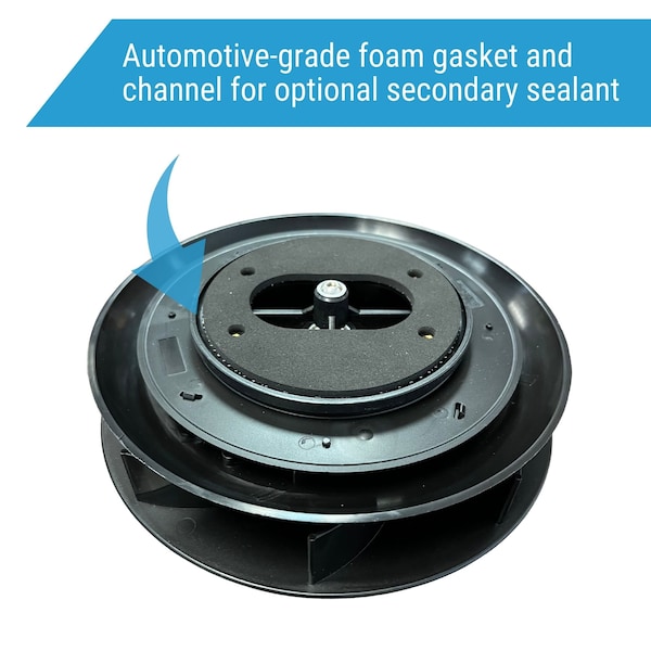 Ava-Matic Slim-Matic Wind-Powered Rotating Roof Vent for Vans, RVs, Trailers, Campers, Black, Rectangle Shutter - AVA5110