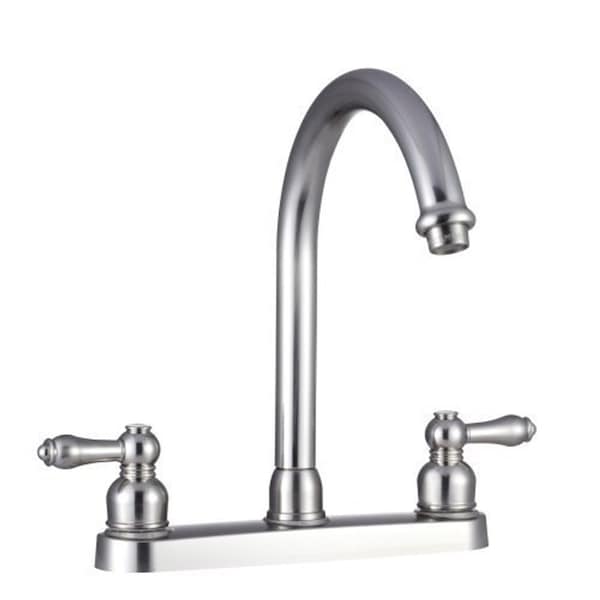 Dura Faucet NON-METALLIC HI-RISE RV KITCHEN FAUCET - BRUSHED SATIN NICKEL - DF-PK340L-SN