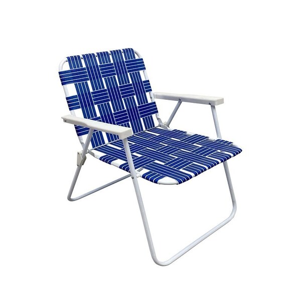 Seasonal Trends Folding Web Chair, 2283 in W, 2362 in D, 3071 in H, 250 lbs Capacity, Steel Frame - AC4007-BLUE