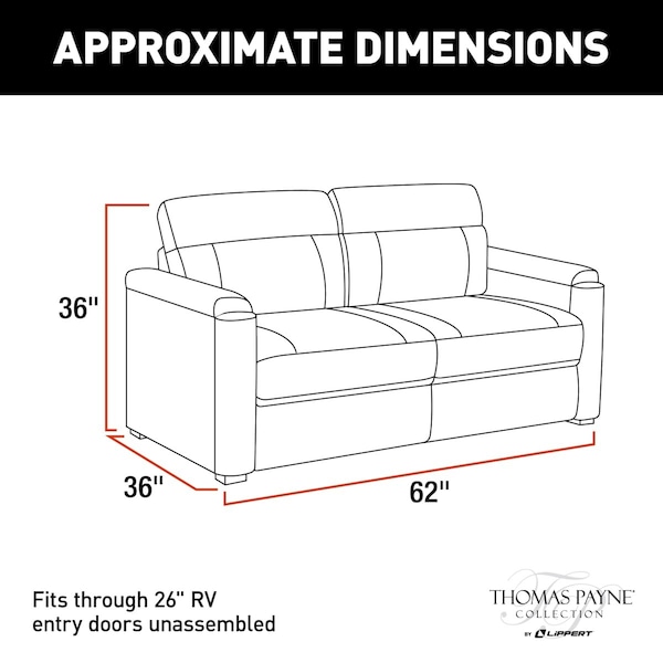 Lippert DESTINATION TRIFOLD SOFA 62IN (ALTOONA ) - 2020134887