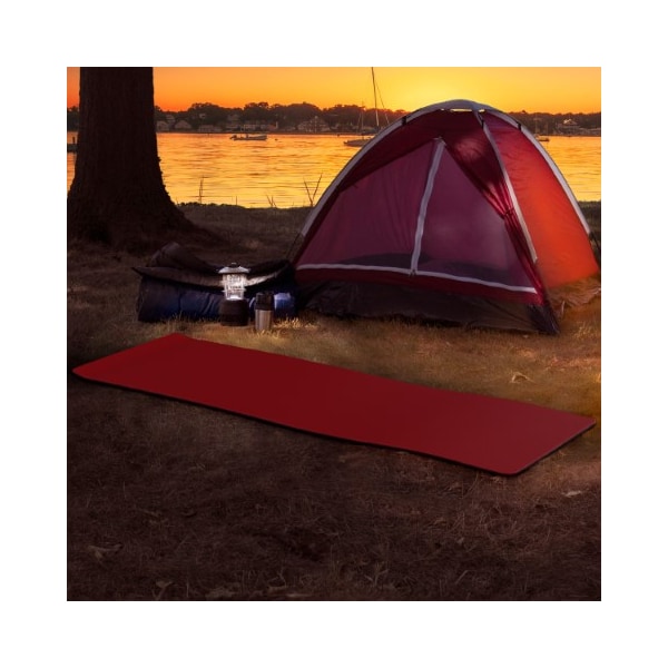 Leisure Sports Foam Sleep Pad 0.50" Thick Red Camping Mat for Cots, Tents, Hiking and Sleepovers with Carry Handle - 387200ASP