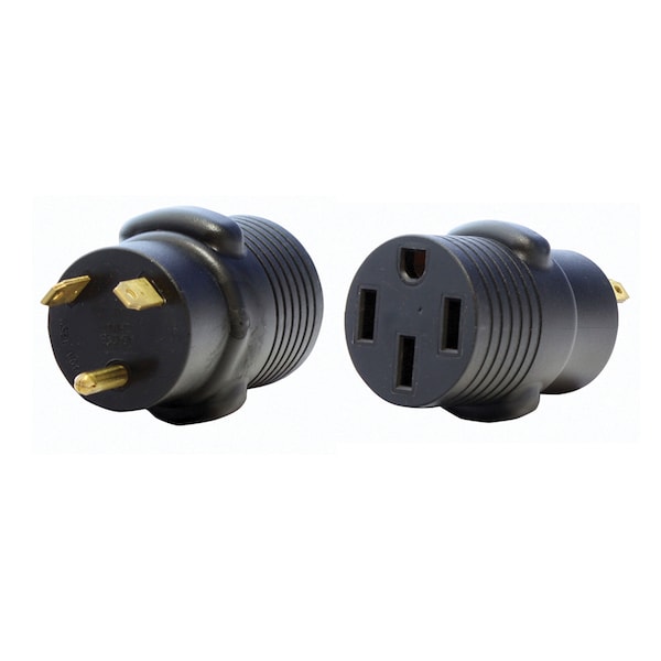 Valterra Valterra A10-3050A Mighty Cord Adapter Plug - 30AM to 50AF, Black (Bulk) - A10-3050A