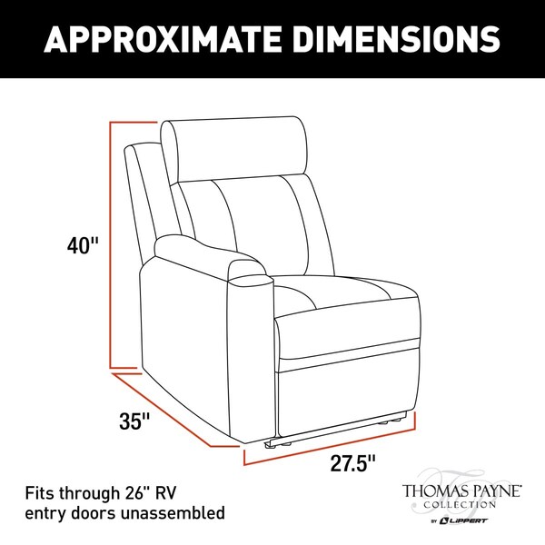 Lippert RIGHT HAND RECLINER (NORLINA) - 2020129304