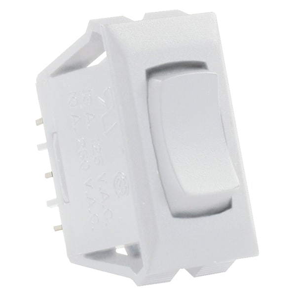 Jr Products JR Products 12695 Momentary-On/Off/Momentary-On Switch with Bezel - White - 12695