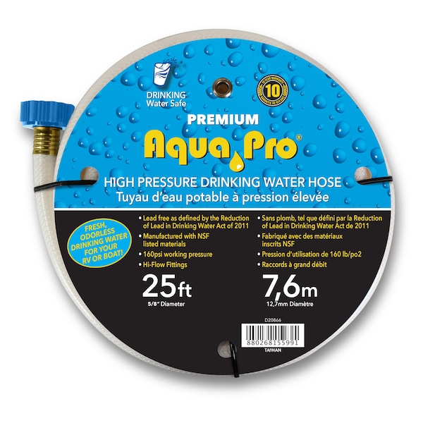 Aqua Pro Not Heated, 5/8" Diameter, 25 Foot Length, FDA Sanctioned Material, Lead Free - W20866