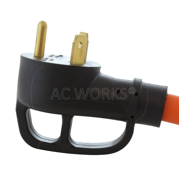 Ac Works 1ft RV 30A TT-30P Plug to 5-20R 15/ 20A Household Outlet with Power Indicator - RVTT520-012