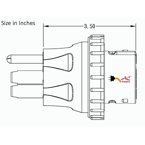 Ac Works RV/Marine Generator Adapter 50A 4-Prong Plug to 30A RV/Marine Inlet - RV1450M30