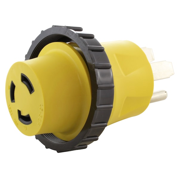 Ac Works RV/Marine Generator Adapter 50A 4-Prong Plug to 30A RV/Marine Inlet - RV1450M30