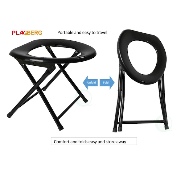 Playberg Folding Portable Toilet Seat for Camping and Hiking - QI003348