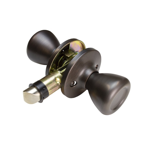 Global RV/Manufactured Housing Interior Lockset, Knob Style, Passage/Non-Locking, Old World Bronze - LSK-C2-OWB