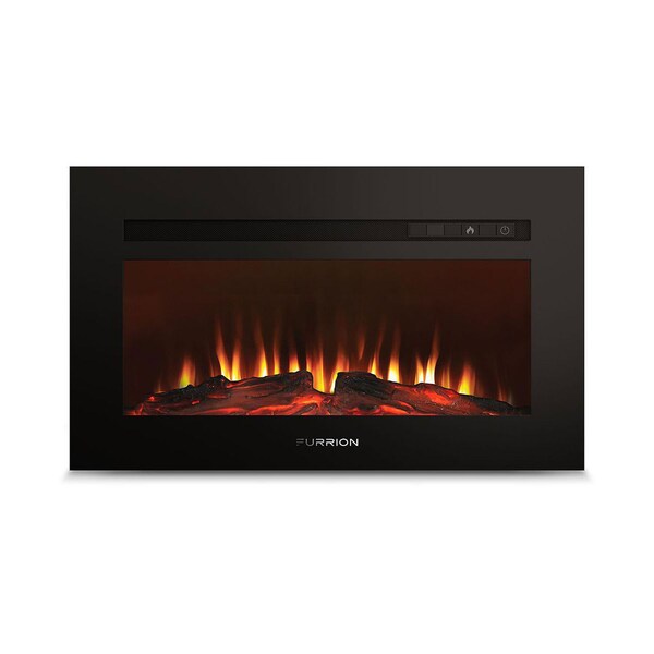 Lippert Lippert 689136 Built-In Electric Fireplace with Wood Platform - 30", Black - FF30SW15A-BL