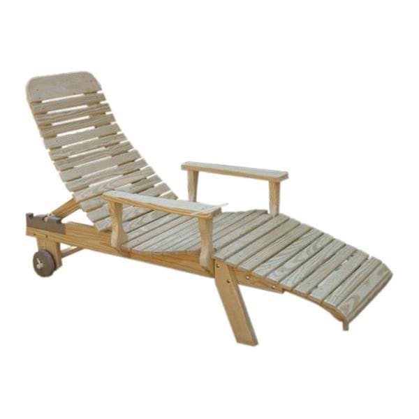 Creekvine Designs Treated Pine Chaise Lounge with Arms - FCHLOCVD
