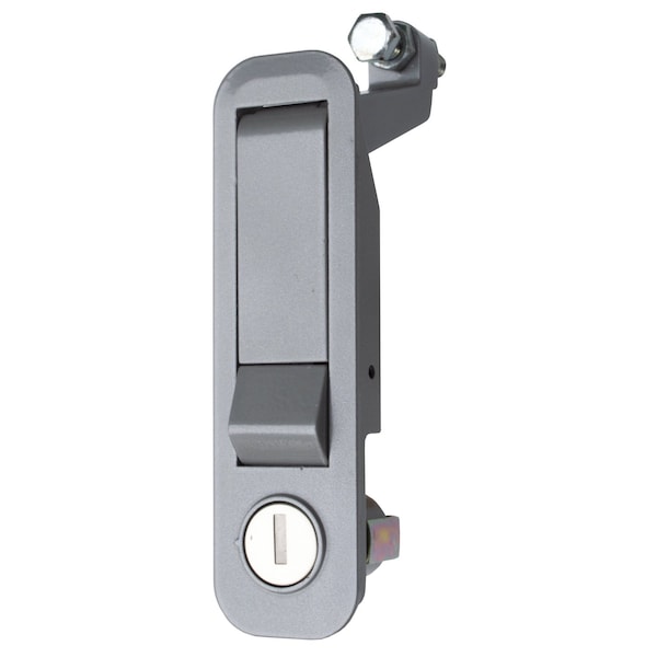 Global Pivot Latch, Long Body, Long Arm, Locking, Grey, Keyed to G3xx Codes - PL-LLL-10214-3000-1PK
