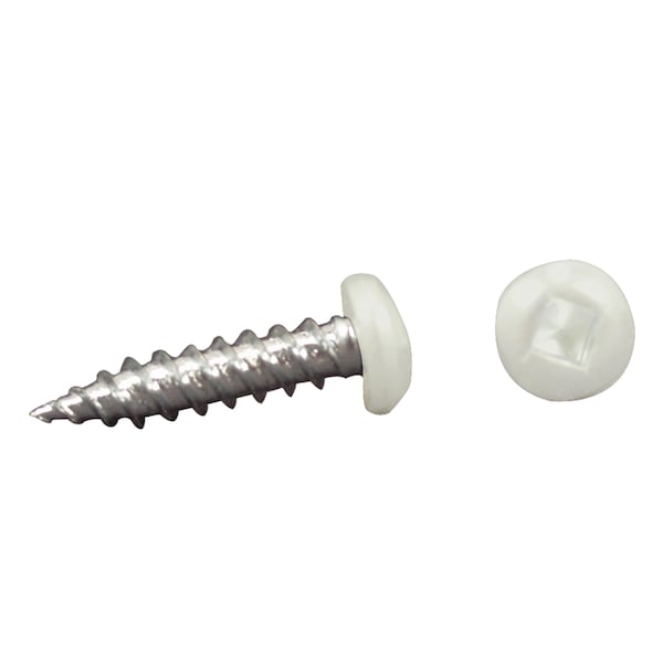 Ap Products AP Products 012-PSQ50 8 X 1 Pan Head Square Recess Screw, Pack of 50 - 1", White - 012-PSQ50 W 8 X 1